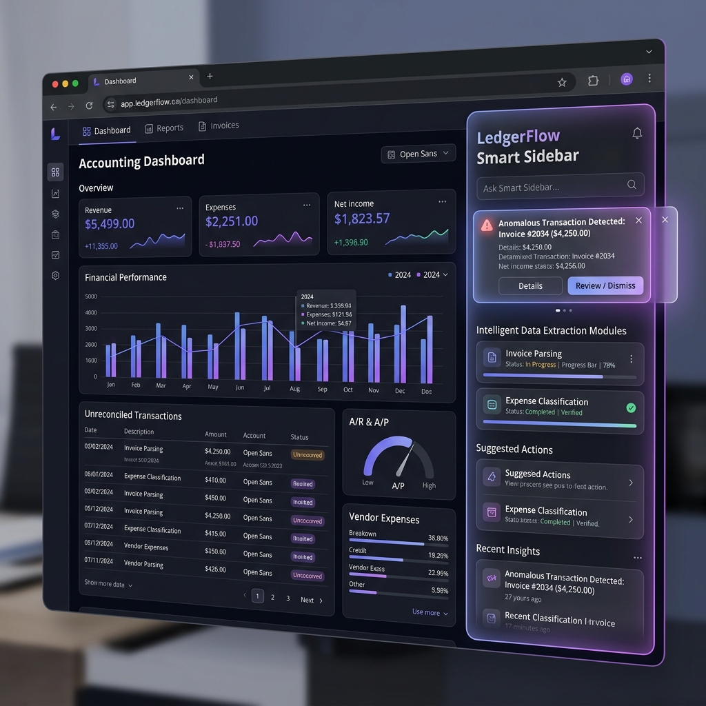 LedgerFlow Chrome Extension Smart Sidebar