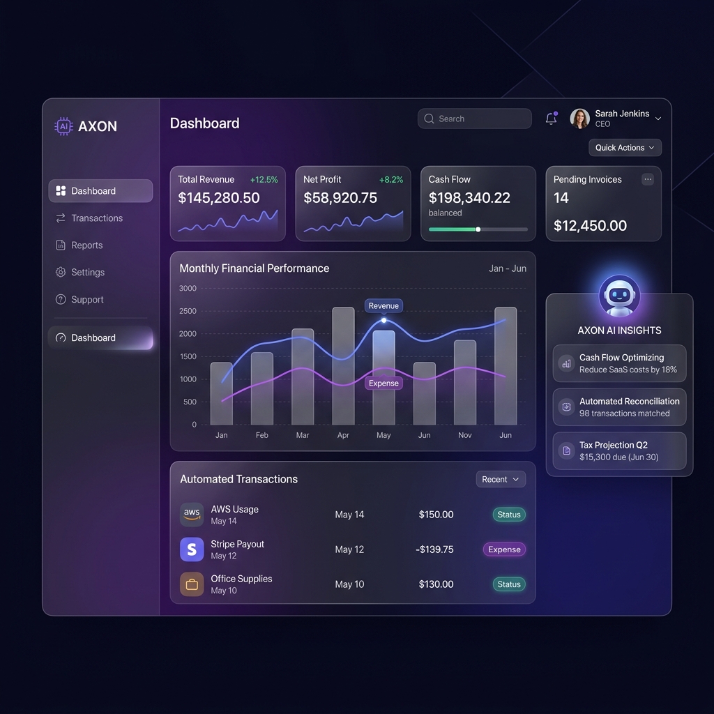 LedgerFlow Dashboard Mockup